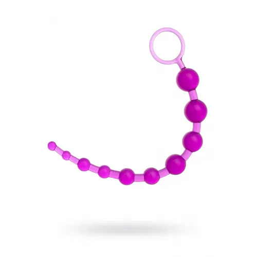 Фото TOYFA Basic Анальная цепочка TOYFA Basic, PVC, фиолетовый, 30 см