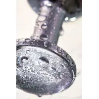 Фото Metal by TOYFA Анальная втулка Metal by TOYFA, металл, серебряная, с белым кристаллом, 7,5 см, Ø 3 см, 145 г