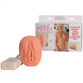 Мастурбатор-вагина с вибрацией и функцией внутреннего вращения Giant Pussy