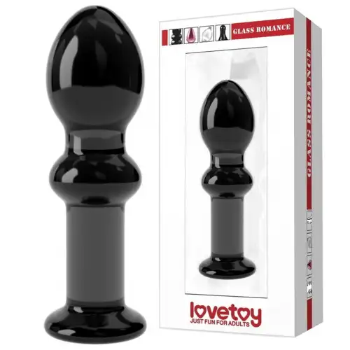 Фото Lovetoy, Китай Анальная пробка Glass Romance черная