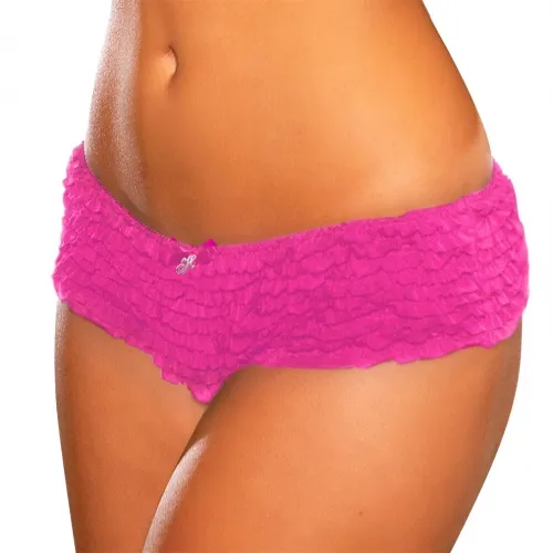 Изображение Hustler,США Неоново-розовые трусы-шортики с рюшами M/L