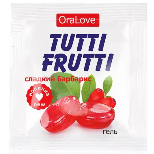 Изображение Биоритм, Россия Съедобный лубрикант со вкусом барбариса Tutti-Frutti OraLove 4 гр, пробник
