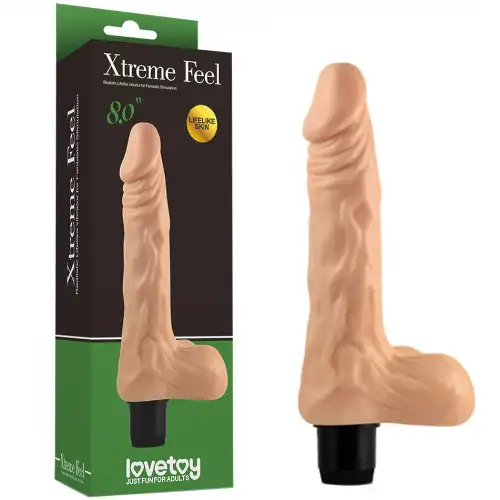 Изображение Lovetoy, Китай Классический вибратор с мошонкой Xtreme Feel Cyberskin 20 см