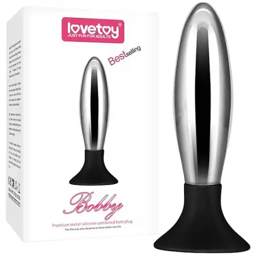 Фото Lovetoy, Китай Анальная пробка Bobby серебристо-черная