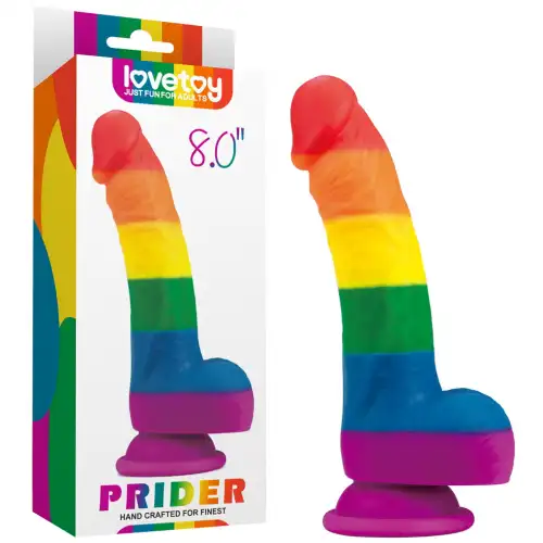 Фото Lovetoy, Китай Радужный фаллоимитатор Prider Dildo 21 см