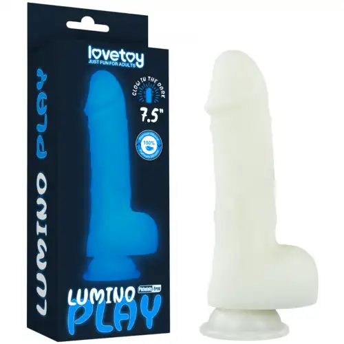 Фото Lovetoy, Китай Светящийся в темноте фаллос на присоске Lumino Play Dildo 19 см
