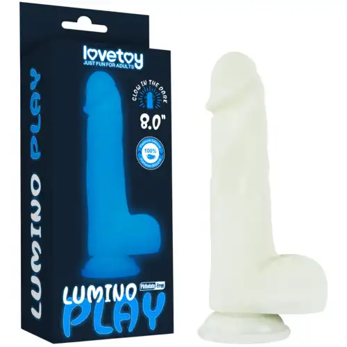 Фото Lovetoy, Китай Светящийся в темноте фаллос на присоске Lumino Play Dildo 21 см