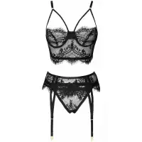Изображение Livia Corsetti Fashion, Польша Соблазнительный комплект с поясом для чулок из черного кружева Pereas S/M