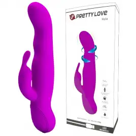 Вибратор Pretty Love Hale с клиторальным стимулятором и функцией ротации