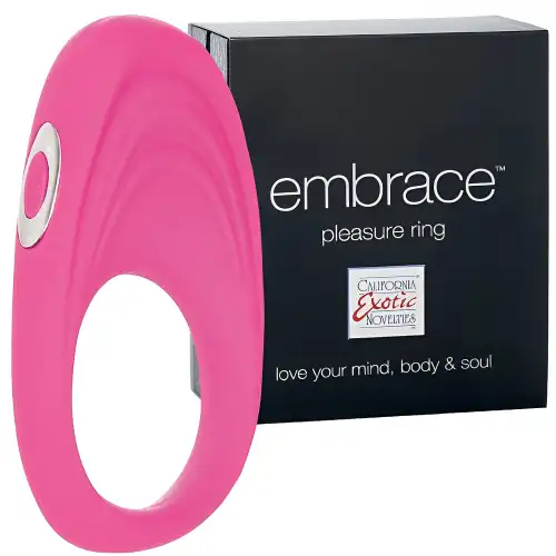 Фото Orion, Германия Розовое эрекционное виброкольцо Embrace Pleasure Rings