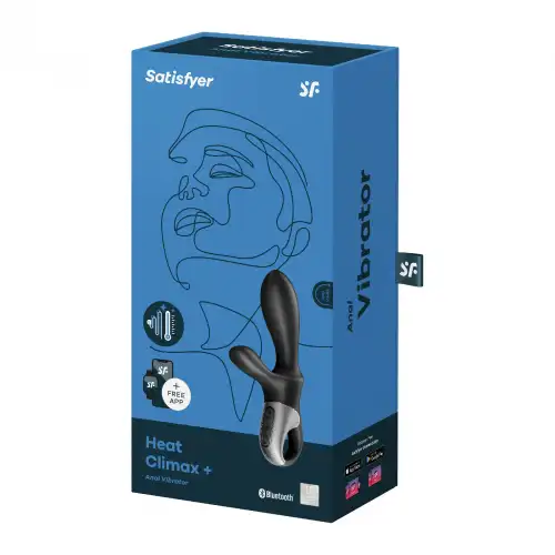 Фото Satisfyer, Германия Анальный смарт-вибратор с подогревом и стимулятором промежности Satisfyer Heat Climax+