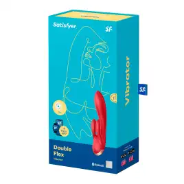 Смарт-вибратор с клиторальным стимулятором Satisfyer Double Flex Red