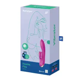 Смарт-вибратор с клиторальным стимулятором Satisfyer Double Flex Violet
