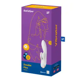 Смарт-вибратор с клиторальным стимулятором Satisfyer Double Flex White