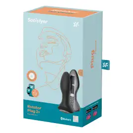 Анальный смарт-стимулятор с вибрацией и ротацией Satisfyer Rotator Plug 2+ черный