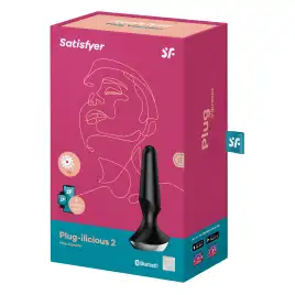 Анальный смарт-стимулятор с вибрацией Satisfyer Plug-ilicious 2 черный