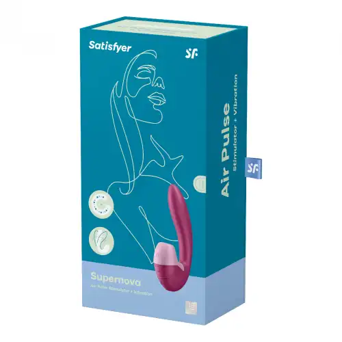 Фото Satisfyer, Германия Вибратор с вакуумно-волновым стимулятором клитора Satisfyer Supernova Berry