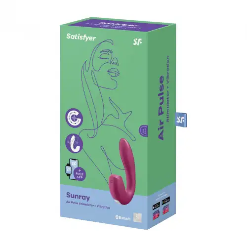 Изображение Satisfyer, Германия Смарт-вибратор с вакуумно-волновым стимулятором клитора Satisfyer Sunray бордовый