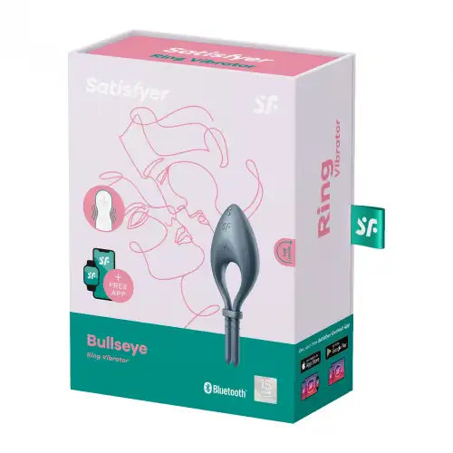 Фото Satisfyer, Германия Эрекционное смарт-кольцо Satisfyer Bullseye серое