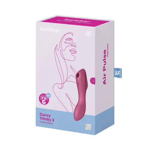 Изображение Satisfyer, Германия Вакуумный вибростимулятор для клитора и точки G Satisfyer Curvy Trinity 3 красный