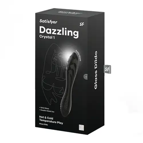 Изображение Satisfyer, Германия Двусторонний фаллос из стекла Satisfyer Dazzling Crystal 1 черный 18 см