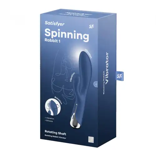Фото Satisfyer, Германия Вибратор для точки G с клиторальным стимулятором и ротацией Satisfyer Spinning Rabbit 1 Blue