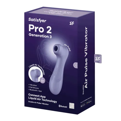 Satisfyer, Германия Вакуумно-волновой бесконтактный смарт-стимулятор Satisfyer Pro 2 Generation 3 Connect App Violet — купить в Минске Изображение Satisfyer, Германия Вакуумно-волновой бесконтактный смарт-стимулятор Satisfyer Pro 2 Generation 3 Connect App Violet