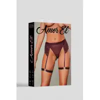Amor EL, Испания Женские трусики со съемными бусинами и поясом с гартерами L/XL