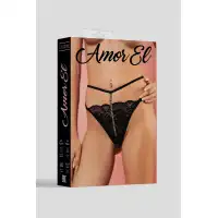 Amor EL, Испания Трусики-стринги с декоративным элементом и кристаллами
