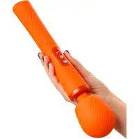 Fun Factory, Германия Мощнейший вибромассажер FF VIM VIBRATING WAND, оранжевый. 10000