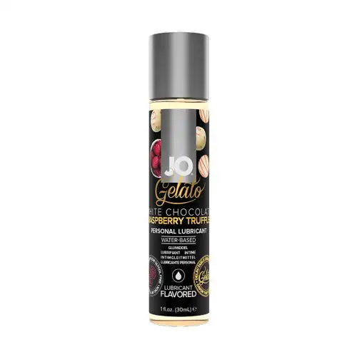 Фото System JO, США Вкусовой лубрикант Трюфели из белого шоколада с малиной / White Chocolate Raspberry Truffle - 30 мл