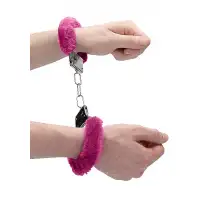 Металлические наручники с меховой обивкой Beginner's Handcuffs Furry