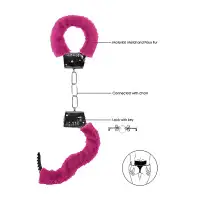 Металлические наручники с меховой обивкой Beginner's Handcuffs Furry
