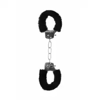 Металлические наручники с меховой обивкой Pleasure Handcuffs Furry