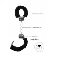 Металлические наручники с меховой обивкой Pleasure Handcuffs Furry