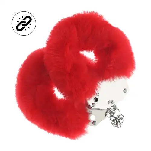 Наручники для эротических игр Heavy-duty Fluffy Handcuffs - Red Наручники для эротических игр Heavy-duty Fluffy Handcuffs - Red