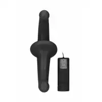 Shots Media, Нидерланды Безремневой страпон с вибрацией и пультом управления Vibrating Silicone Strapless Strapon