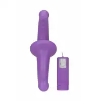 Shots Media, Нидерланды Безремневой страпон с вибрацией и пультом управления Vibrating Silicone Strapless Strapon