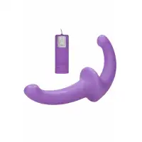 Shots Media, Нидерланды Безремневой страпон с вибрацией и пультом управления Vibrating Silicone Strapless Strapon