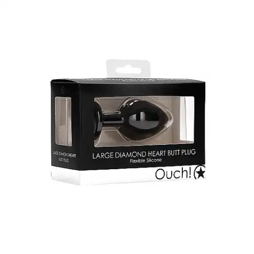 Shots Media, Нидерланды Анальная пробка Large Ribbed Diamond Heart Plug