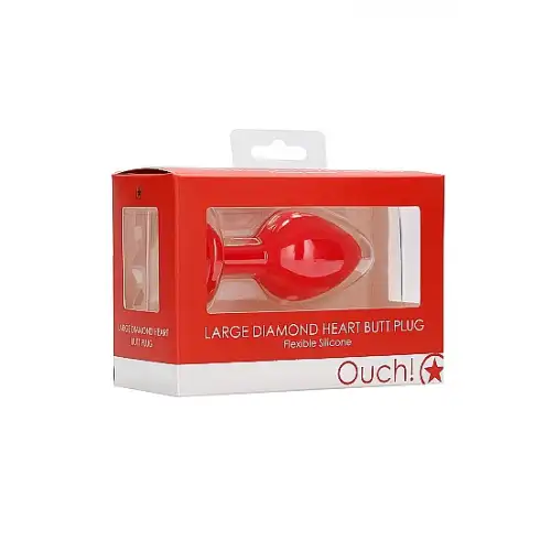 Shots Media, Нидерланды Анальная пробка Large Ribbed Diamond Heart Plug