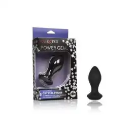 Анальная пробка с вибрацией и кристаллом Power Gem Vibrating Petite Crystal Probe