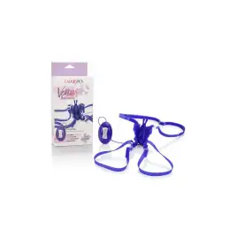 Фиолетовая силиконовая вибробабочка на силиконовых ремешках Silicone Love Rider