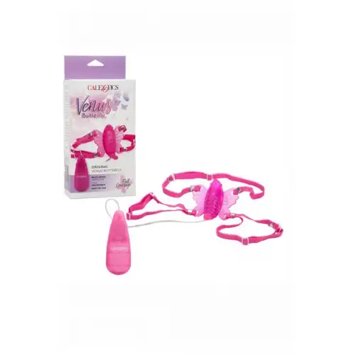 Изображение California Exotic Novelties, США Яркая розовая бабочка на ремешках