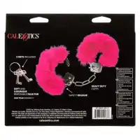 Металлические наручники с искусственным мехом ULTRA FLUFFY FURRY CUFFS-PINK