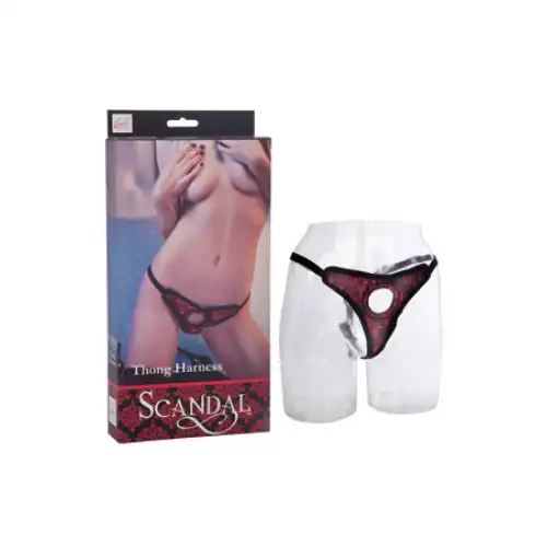 Изображение California Exotic Novelties, США Трусики Oring для страпона Scandal Thong Harness