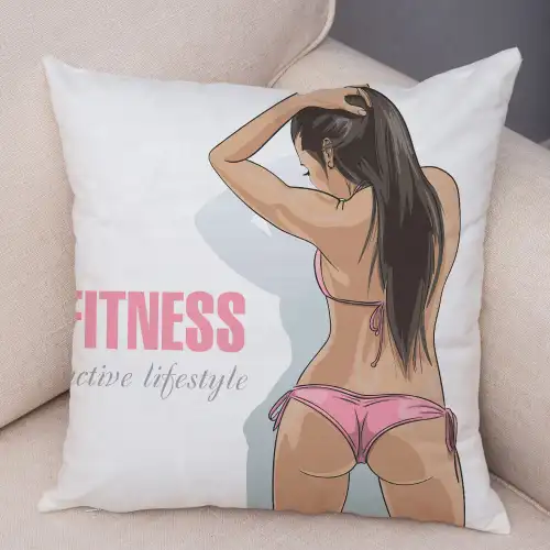 Изображение  Наволочка на подушку Fitness Girl