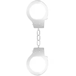 Белые металлические наручники Ouch Beginners Handcuffs