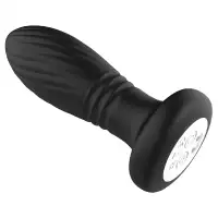 Фото  Анальная вибровтулка с возвратно-поступательной функцией и LED-подсветкой Secwell Plug с пультом ДУ