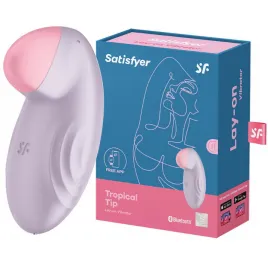 Перезаряжаемый смарт-стимулятор с вибрацией Satisfyer Tropical Tip Lilac